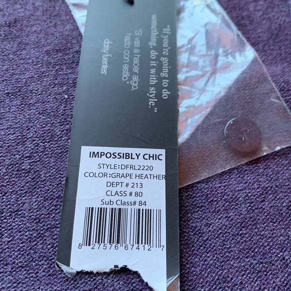 NWT embellished purple cardigan sweater Daisy Fuentes size Medium - Picture 11 of 11